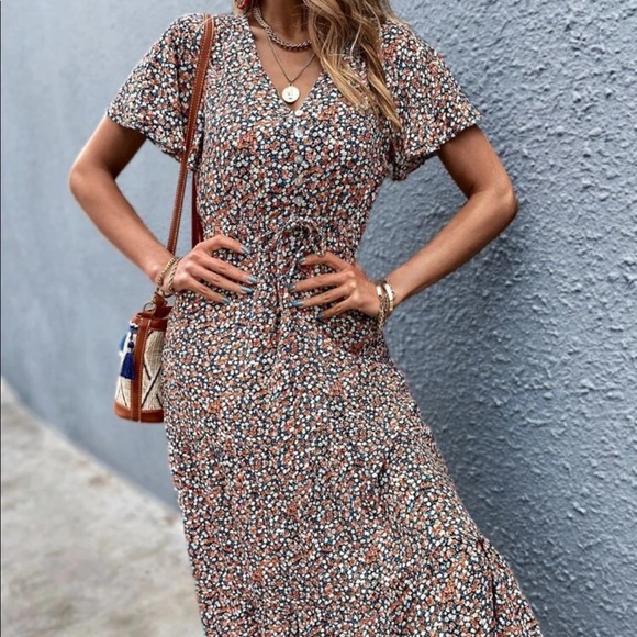 Boho floral print maxi dress - Picture 5 of 9